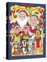 Santa And Family-Kimura Designs-Stretched Canvas
