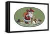 Santa and Friends-Beverly Johnston-Framed Stretched Canvas