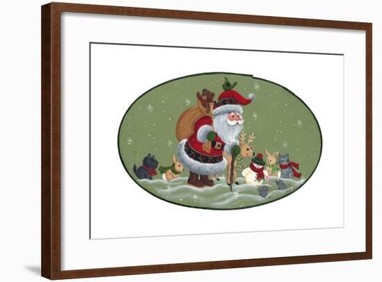 Santa and Friends-Beverly Johnston-Framed Giclee Print