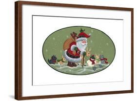 Santa and Friends-Beverly Johnston-Framed Giclee Print