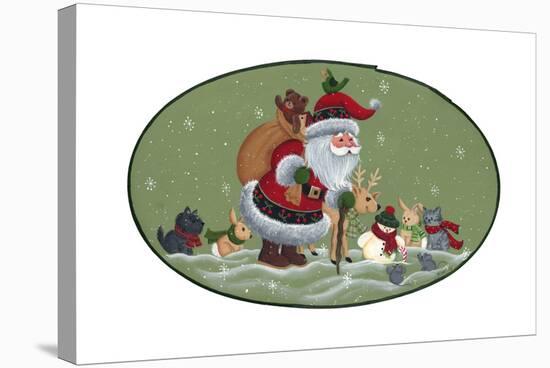 Santa and Friends-Beverly Johnston-Stretched Canvas