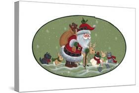 Santa and Friends-Beverly Johnston-Stretched Canvas