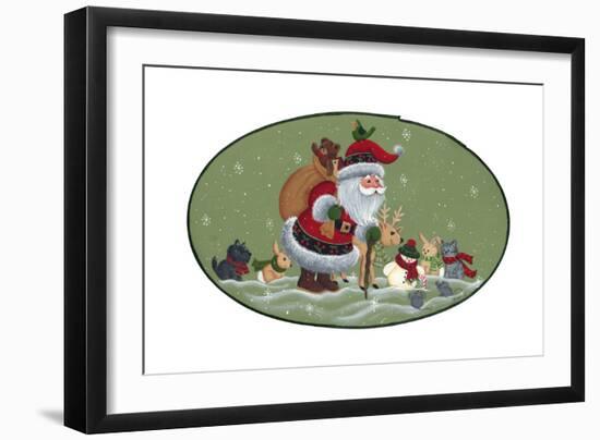 Santa and Friends-Beverly Johnston-Framed Giclee Print