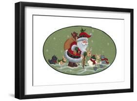 Santa and Friends-Beverly Johnston-Framed Giclee Print