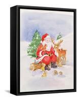 Santa and Friends-Diane Matthes-Framed Stretched Canvas