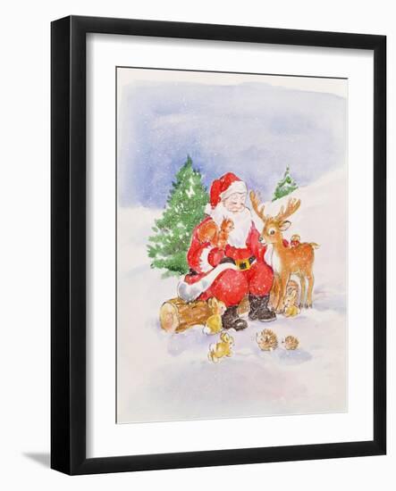 Santa and Friends-Diane Matthes-Framed Giclee Print