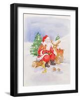 Santa and Friends-Diane Matthes-Framed Giclee Print