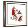 Santa and Helpers-Norman Rockwell-Framed Giclee Print