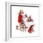 Santa and Helpers-Norman Rockwell-Framed Giclee Print