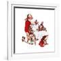 Santa and Helpers-Norman Rockwell-Framed Giclee Print