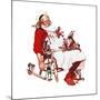 Santa and Helpers-Norman Rockwell-Mounted Giclee Print