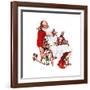 Santa and Helpers-Norman Rockwell-Framed Giclee Print