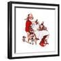 Santa and Helpers-Norman Rockwell-Framed Premium Giclee Print