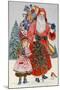 Santa and His Helper (W/C on Paper)-Catherine Bradbury-Mounted Giclee Print