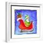 Santa and His Sleigh-null-Framed Giclee Print