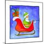 Santa and His Sleigh-null-Mounted Giclee Print