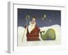 Santa and His staff-Margaret Wilson-Framed Giclee Print