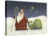 Santa and His staff-Margaret Wilson-Stretched Canvas