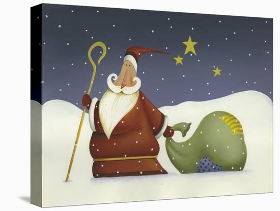 Santa and His staff-Margaret Wilson-Stretched Canvas