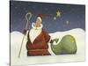 Santa and His staff-Margaret Wilson-Stretched Canvas