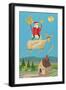 Santa and Red-Nathaniel Mather-Framed Giclee Print