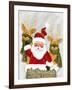 Santa and Reindeer-Beverly Johnston-Framed Giclee Print