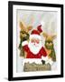 Santa and Reindeer-Beverly Johnston-Framed Giclee Print