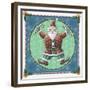 Santa and Snowflakes-Michele Meissner-Framed Giclee Print