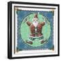 Santa and Snowflakes-Michele Meissner-Framed Giclee Print