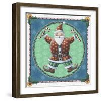 Santa and Snowflakes-Michele Meissner-Framed Giclee Print