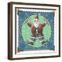 Santa and Snowflakes-Michele Meissner-Framed Giclee Print