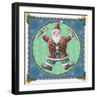 Santa and Snowflakes-Michele Meissner-Framed Giclee Print