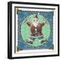 Santa and Snowflakes-Michele Meissner-Framed Giclee Print