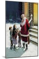 Santa and Street Kids-Paul Stahr-Mounted Art Print