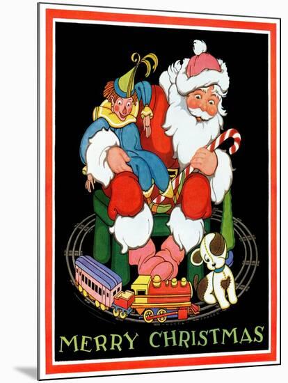 Santa and the Toys - Child Life-Hazel Frazee-Mounted Giclee Print