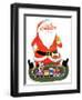 Santa and the Train - Jack and Jill, December 1957-Jack Weaver-Framed Giclee Print