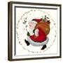 Santa and Toy Sack-Beverly Johnston-Framed Giclee Print