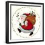 Santa and Toy Sack-Beverly Johnston-Framed Giclee Print