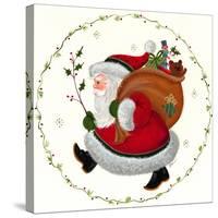 Santa and Toy Sack-Beverly Johnston-Stretched Canvas