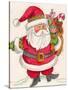 Santa and Toys-Beverly Johnston-Stretched Canvas