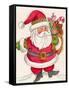 Santa and Toys-Beverly Johnston-Framed Stretched Canvas