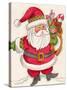 Santa and Toys-Beverly Johnston-Stretched Canvas