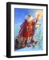 Santa and Unicorn-Judy Mastrangelo-Framed Giclee Print