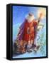 Santa and Unicorn-Judy Mastrangelo-Framed Stretched Canvas