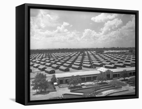 Santa Anita Reception Center-Russell Lee-Framed Stretched Canvas