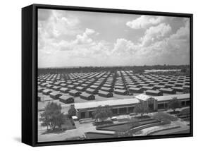 Santa Anita Reception Center-Russell Lee-Framed Stretched Canvas
