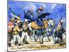 Santa Anna Led His Ill-Equipped Army on a Killing March Across the Frozen Plains of Coahuila-Angus Mcbride-Mounted Giclee Print