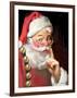 SANTA ASKING FOR QUIET-CHRIS CONSANI-Framed Art Print