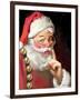 SANTA ASKING FOR QUIET-CHRIS CONSANI-Framed Art Print