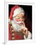 SANTA ASKING FOR QUIET-CHRIS CONSANI-Framed Art Print